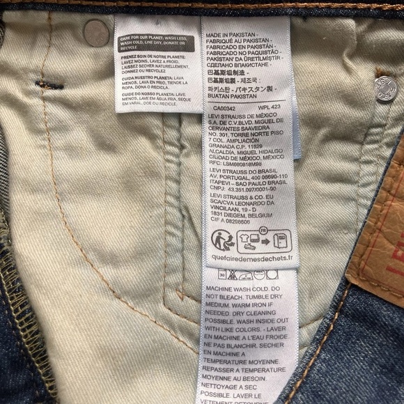 Levi’s 510 Skinny Jeans W31 Tag Actual 32x24.5 Cropped Dark Wash Rolled Hem - Picture 6 of 16